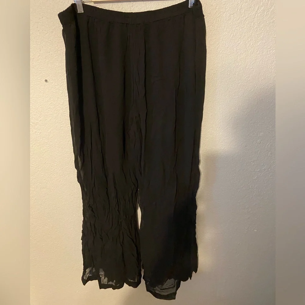7th Avenue XL lined Black 100% Rayon Dress Pants - Picture 2 of 3